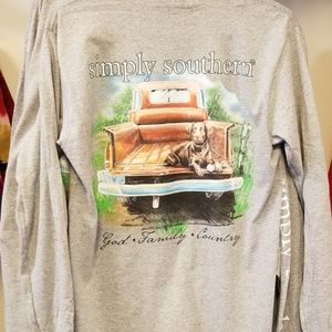 Simply Southern Brown lab truck t shirt
